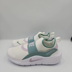 Nike Kids Sneakers in White, Green, and Pink
